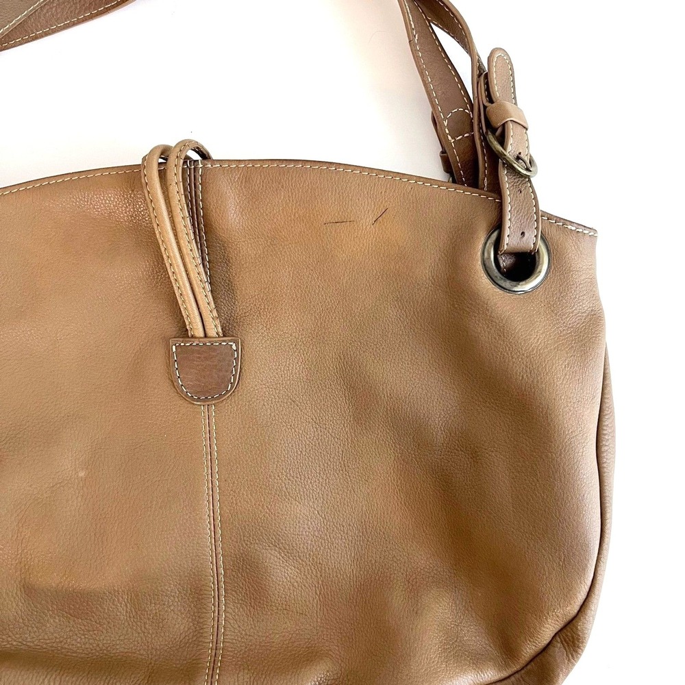Vintage Luce Women's Shoulder Bag Hobo Purse Brown Leather‎ Brass Slouchy Boho - Picture 6 of 6